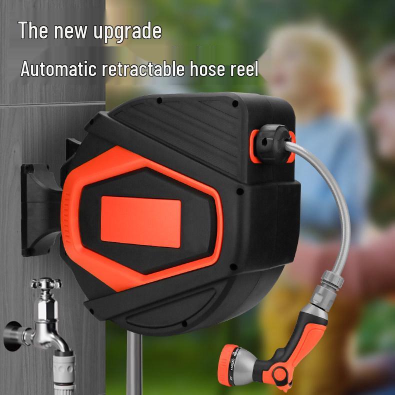 Multifunctional Automatic Retractable Garden Hose Reel 15m PVC Hose