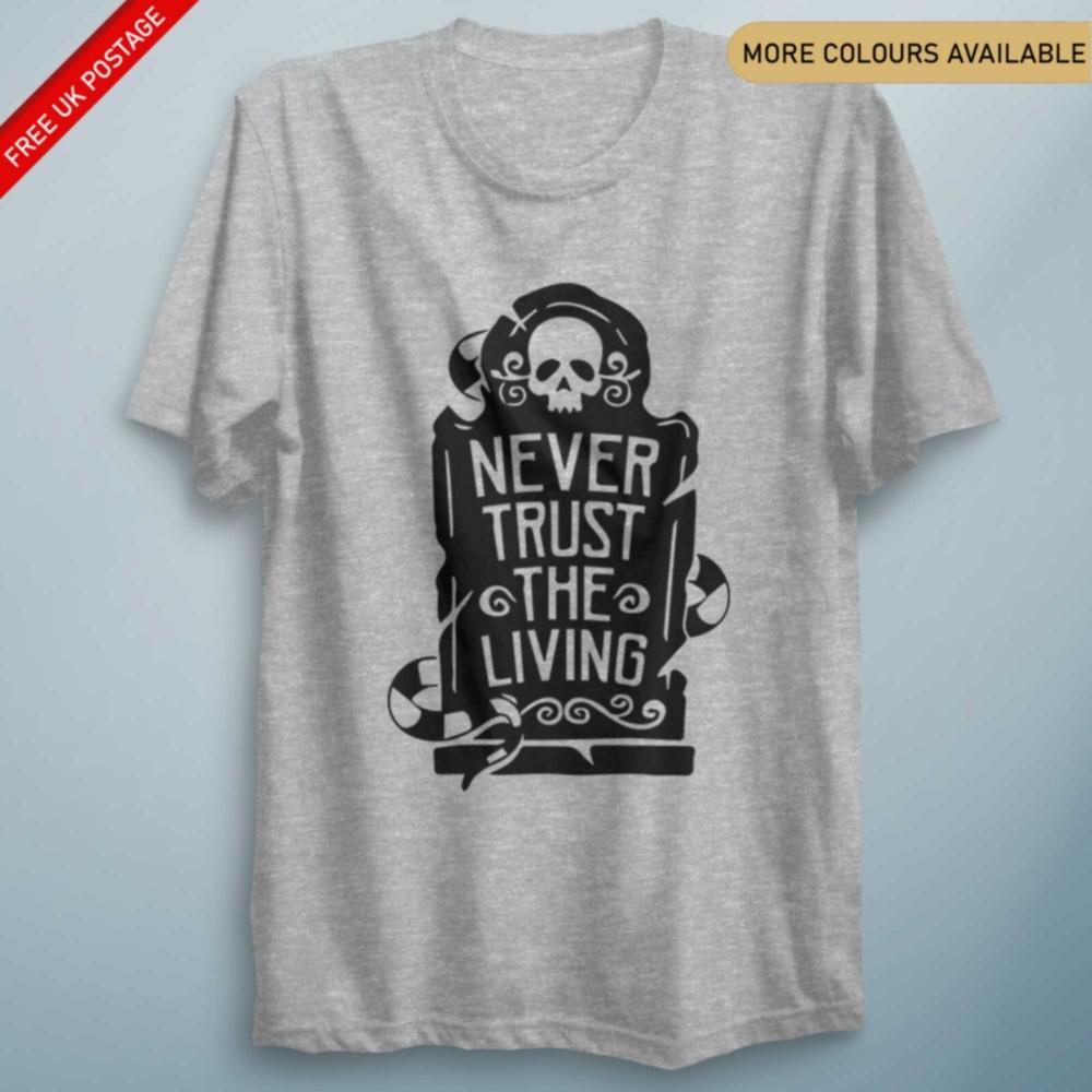 Beetlejuice Never Trust The Living TShirt Betelgeuse Retro Funny T Shirt