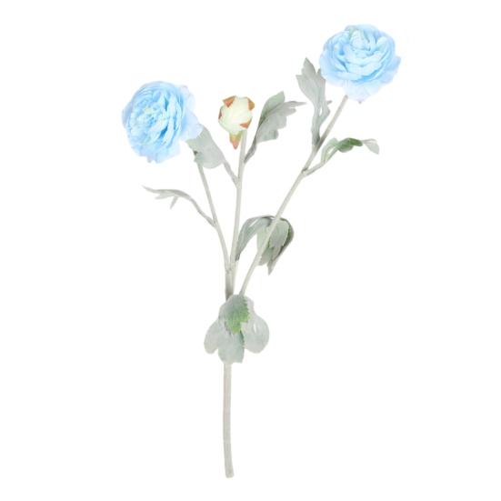 

Artificial Peony Flower with 2 Head Blooms And 1 Bud Fake Peony Branch with Stem for DIY Wedding Bouquet Home Office Table Centerpiece синий