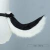 Handmade Plush Animal Ear Headband Cosplay Party Costume Accessory - Cute Dog Ears In White Beige Black