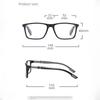 Men Sport Reading Glasses Square pochromic Glasses Presbyopia Reading Eyeglasses Ultra Light Hyperopia +1.0+1.5+2.0 To +4.0