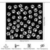 White Paw Print Shower Curtain Home Decor Waterproof Bath Mat Room Decoration