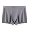 Plus Size Men's Spring and Summer Solid Color Antibacterial Breathable Non Mark Mid Waist Flat Angle Underwear