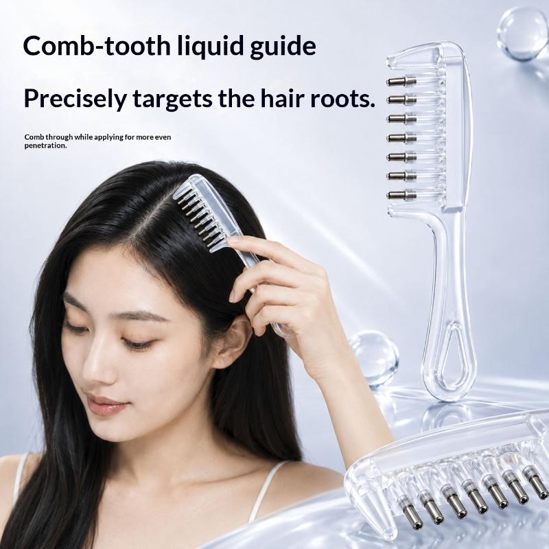 1 Set Refillable Oil Hair Care Comb Essential Oil Infusion Hair Comb Scalp Massage Applicator Brush For Hair Growth Treatment