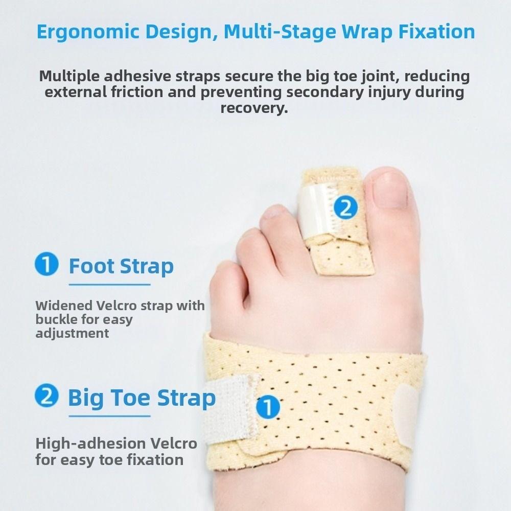 Soft Bunion Corrector Band Metal Reinforcement Foot Correction Brace Big Toe Straightener Travel