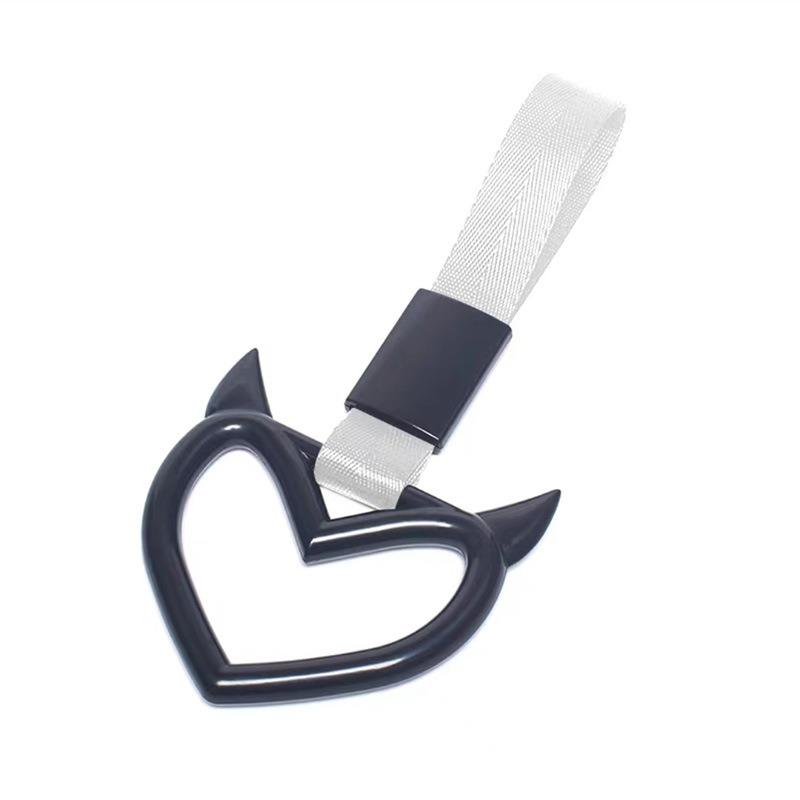For Car Tow Decoration Belt Train Bus Handle Hand Strap Drift Charm Strap Drift Front Tow Hook Car Styli Tow Rope Heart Ring