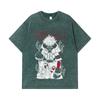 275 GSM Washed T-shirts 100% Cotton Gachiakuta V5 Rudo Black Print Unisex Heavy Cotton T Shirt