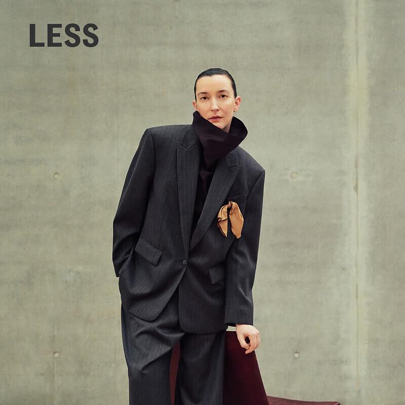 Less Women's Merino Wool Longline Blazer