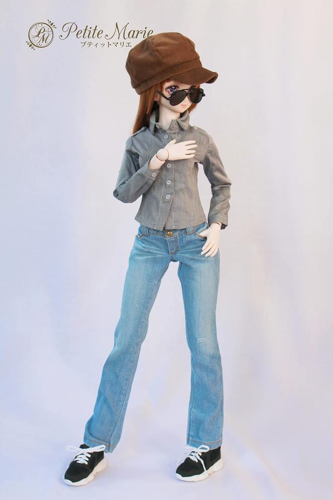 [Petite Marie] 13 DD Compatible Okayama Processed Distressed Straight Jeans Light Blue KOJIMA Processed Distressed Low-Rise Jeans Stretch Denim