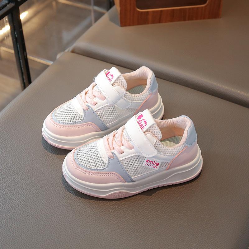 Kids Breathable Skate Shoes Girls White Sneakers Spring Autumn Sports Boys Casual Mesh Shoes