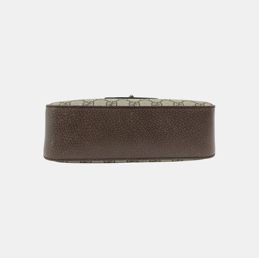 [Usato] Serie Neo Vintage Logo in Lamina d'Oro Testa di Tigre Metallica Monogramma Tela e Pelle Borsa Fotografica - Buono #W0RDTK