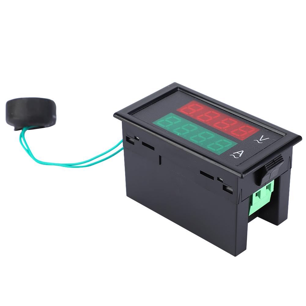 Meter DL69-2042 Dual Digital Display Voltage Current Meter Volt Amp Gauge AC80-300V AC0-100.0A Volt Meter Voltage Meter