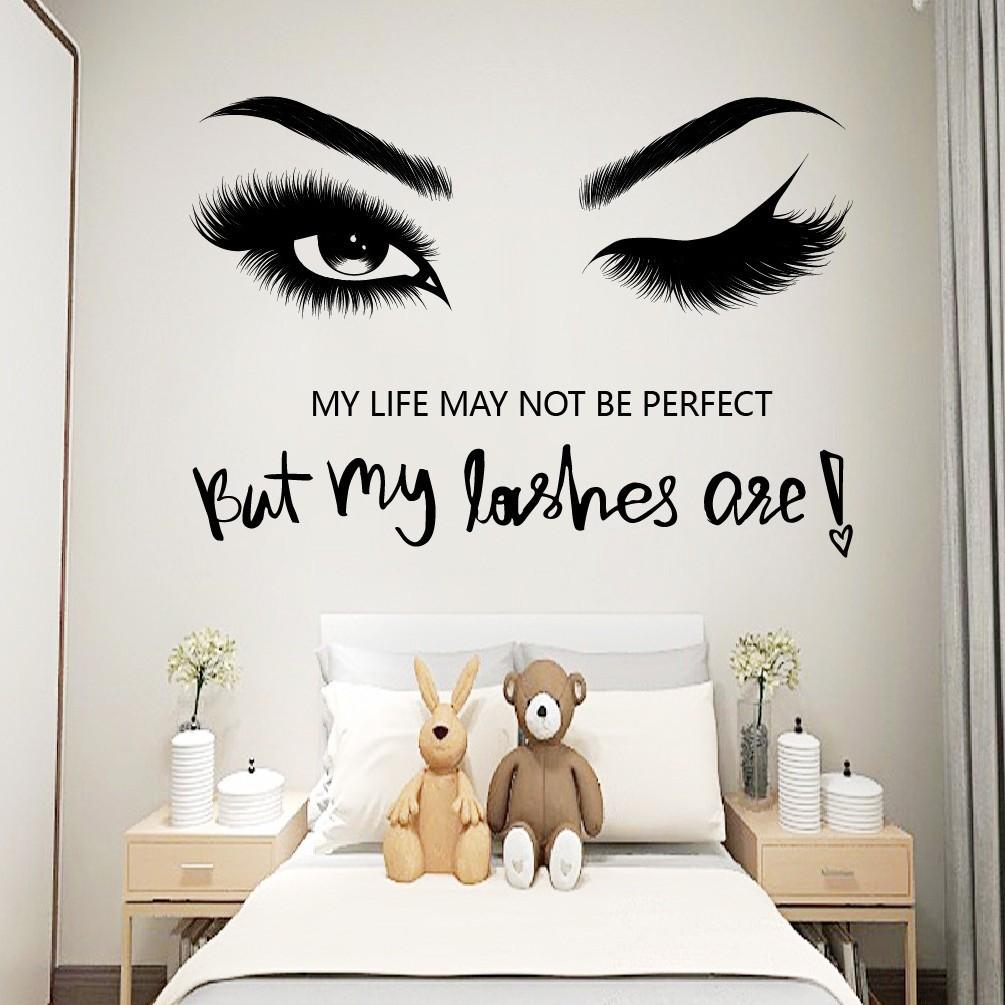 DIY Butterfly Wall Art Decals Waterproof Self-Adhesive PVC Stickers for Lash Beauty Salon Shop Wall Decor