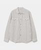 UNIFORM BRIDGE Stripe Pocket Work Shirt White