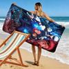 Name Custom Jujutsu Kaisen Print Beach Towel, Large Soft Quick Dry Towel for Beach Camping Swimming