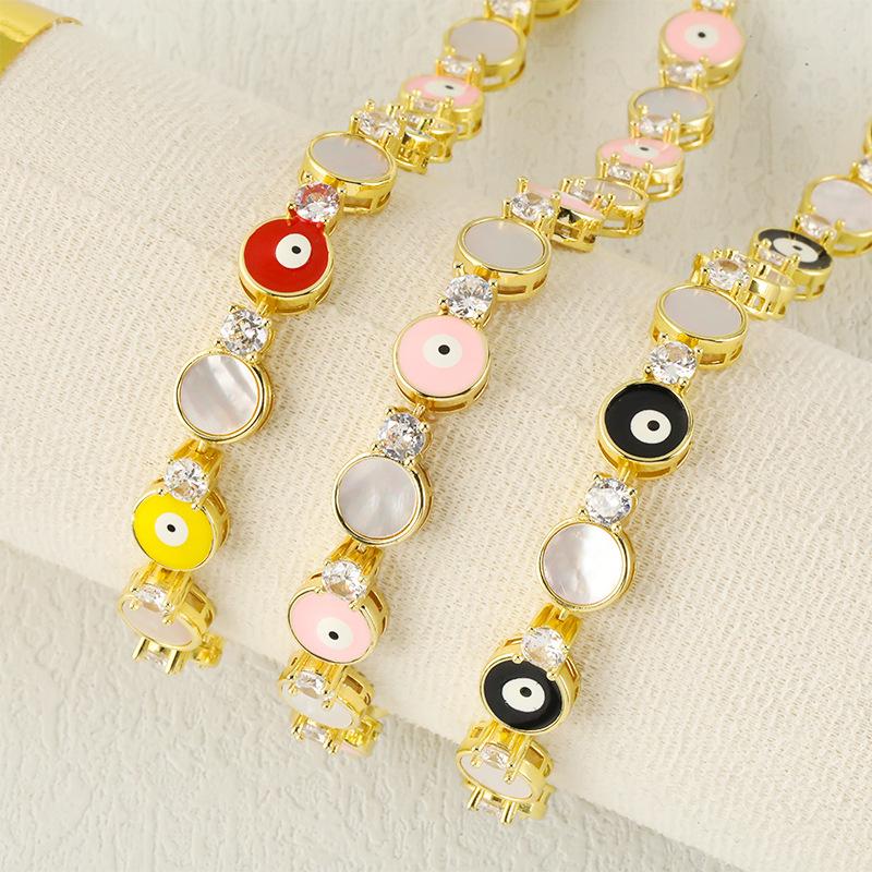 New Creative Oil Dripping Devil's Eye Exquisite Bracelet Fashion Round Colorful Hand Ornaments