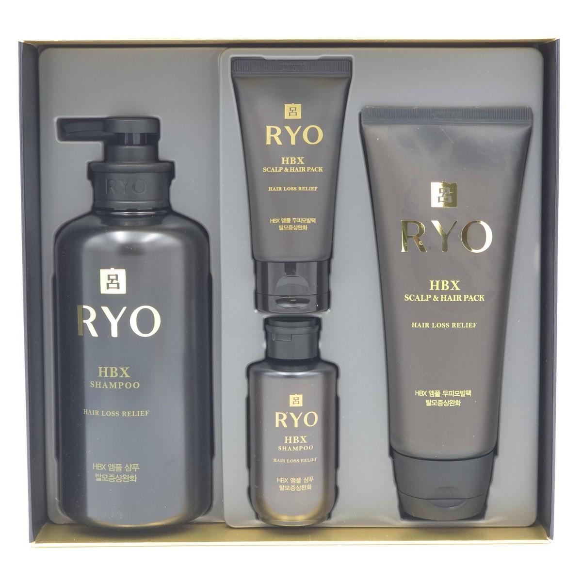 

Premium HBX Hair Loss Relief Gift Set Shampoo Scalp Hair Pack 4 Items