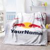 RB Leipzig Personalisierbare Decke mit Ihrem Namen Vielseitig Personalisierbare Decke Weich Warm Gemütlich Geeignet für Bett Wohnzimmer Heimdekoration Büro