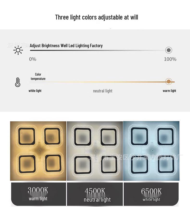 Modern Minimalist Acrylic LED Ceiling Light for Living Room