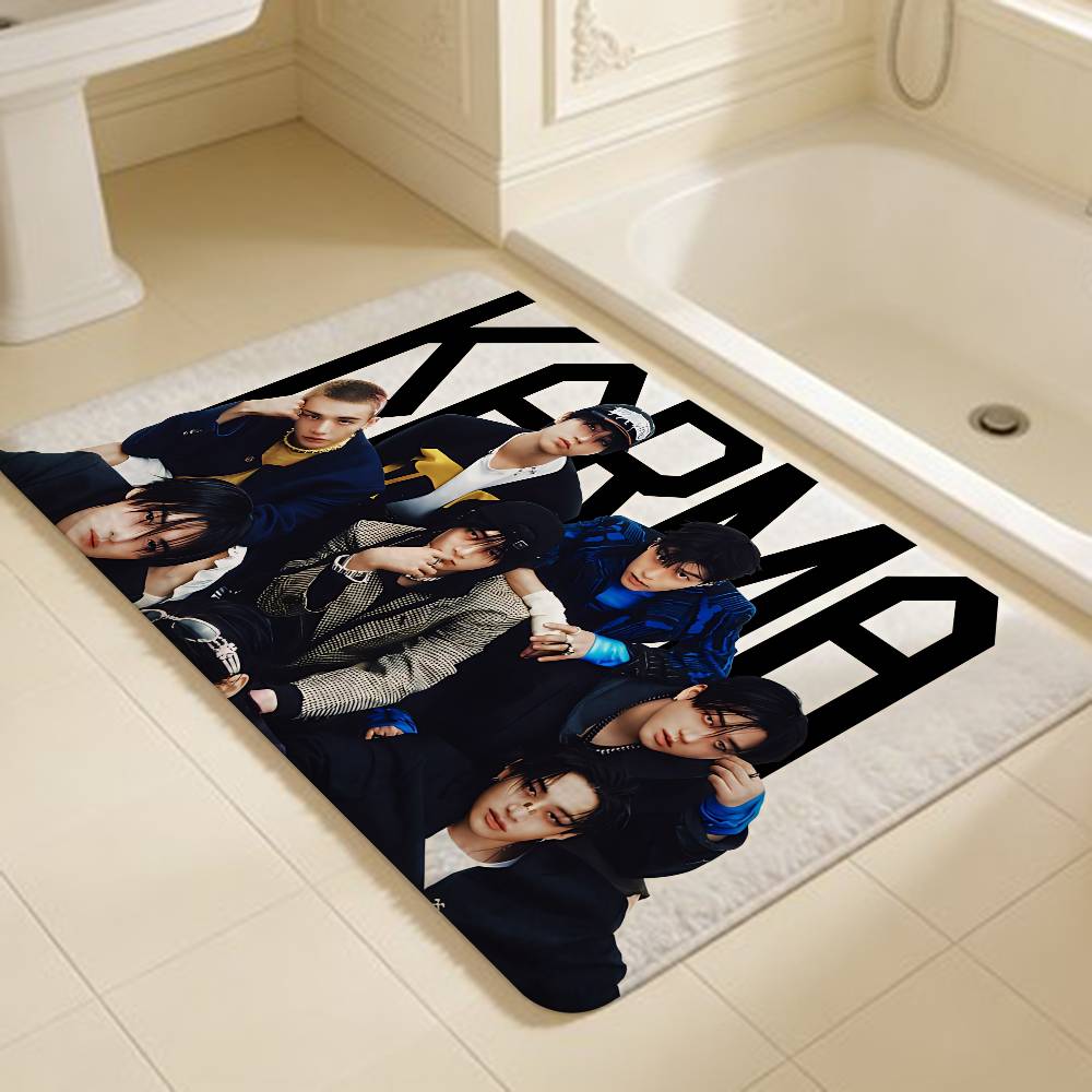 S-Stray COOL K-Kids Kpop Hallway Carpet Washable Non-Slip Living Room Sofa Chairs Area Mat Kitchen Doormat Area Rug