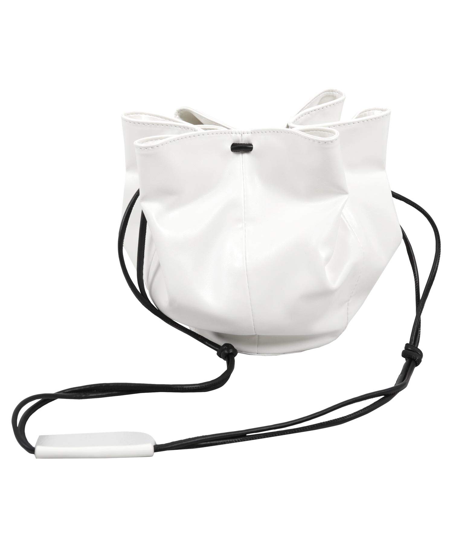 Кобе Летус Круглая сумка-мешок из искусственной кожи [B1324] Женская Один размер Слоновая кость