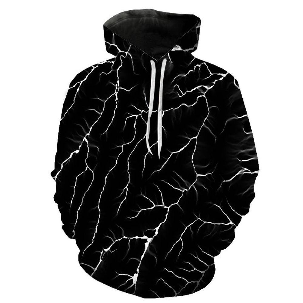Frühling Herbst Mode 3D Druck Blitz männer Hoodie Sweatshirt Casual Langarm Pullover Streetwear Mit Kapuze Übergroße Tops