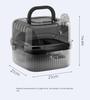 Hamster Palace Foldable Travel Cage-2-Layer Transparent Habitat with Anti-Leak Water Bottle&Detachable Tubes Machine-Washable