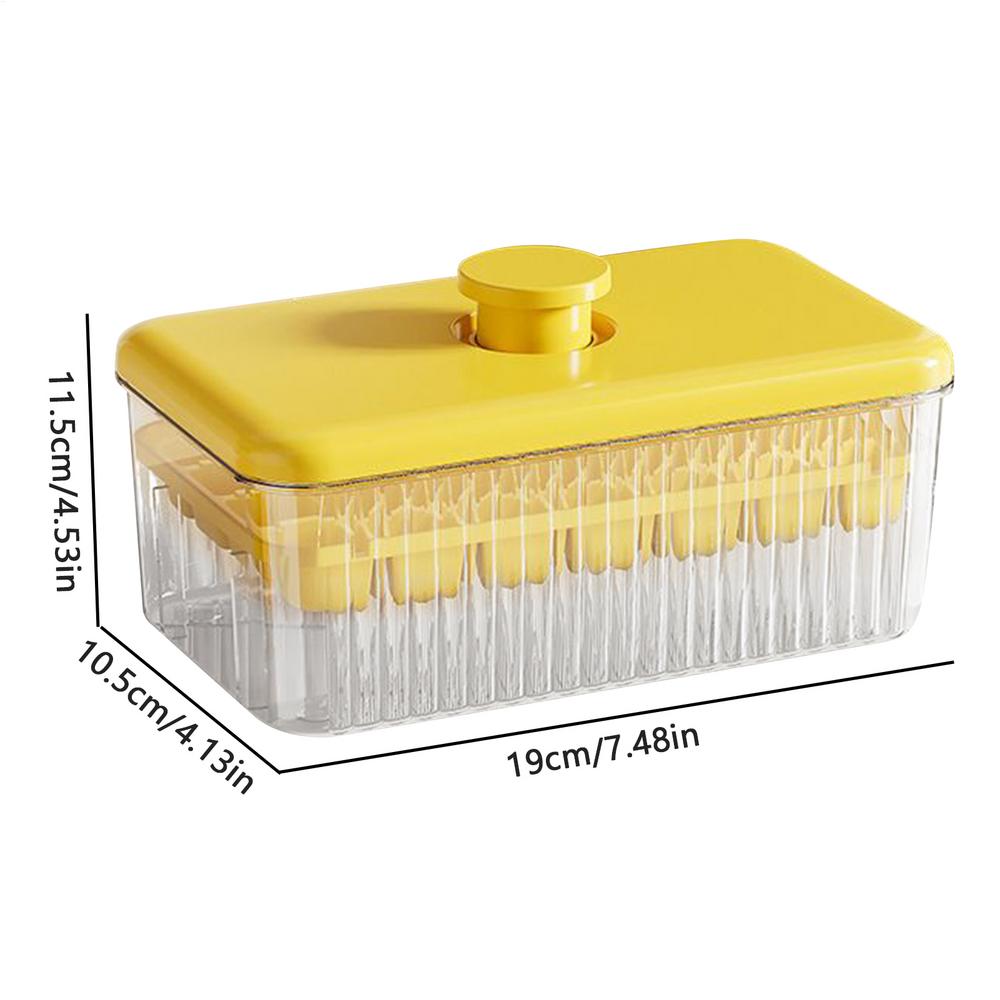 Ice C Ube Tray with Lid and Bin Square 56-cube Easy Release I Ce Cube Molds Kitchen Accessories Bar DIY Iced Drink Maker Tool