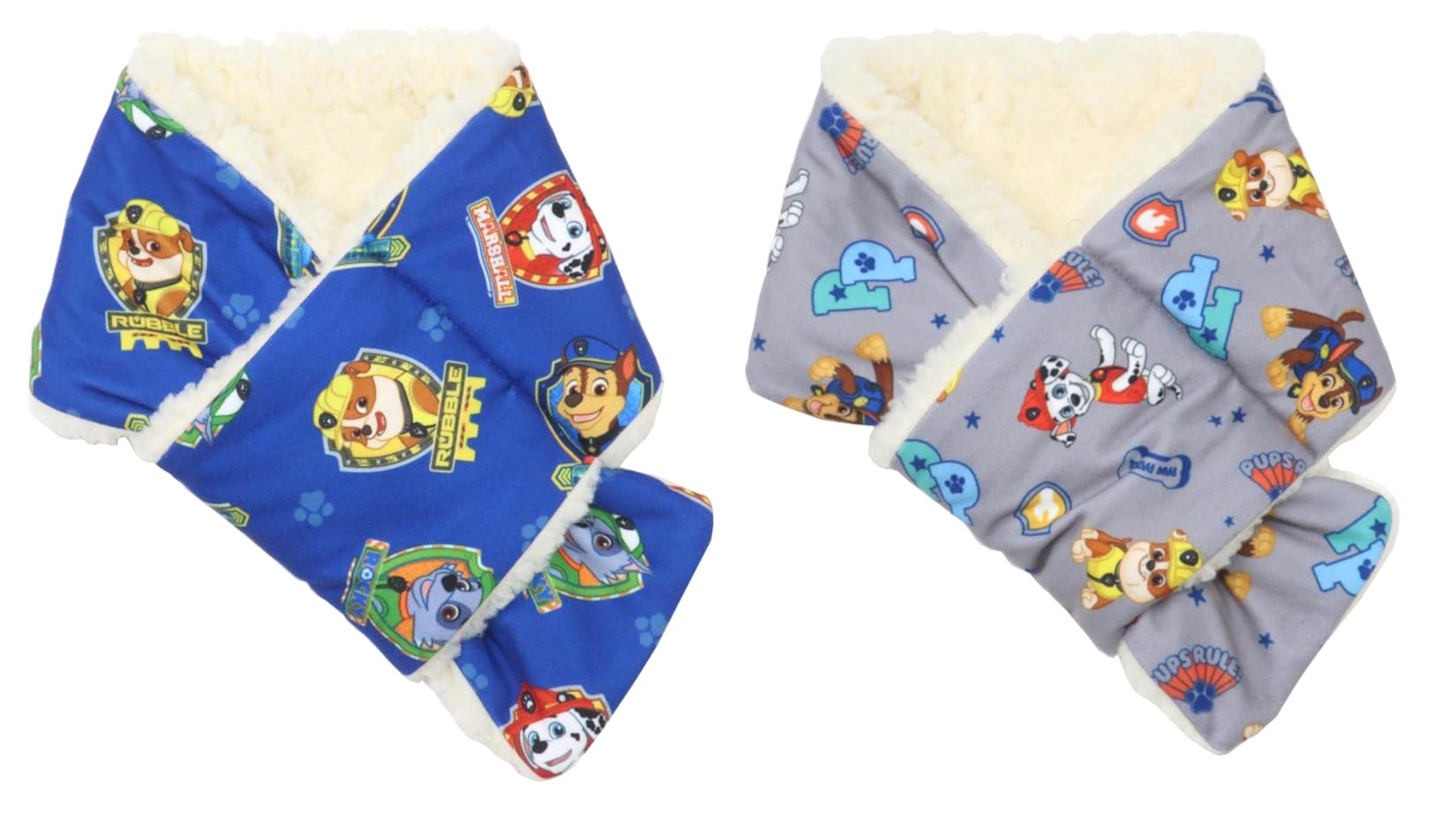 

Paw Patrol Fluffy Boa Back Print Muffler 2 Pattern Set (Blue/Gray)