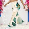 Pantalon Évasé Décontracté Taille Haute pour Femme, Pantalon Patte d'Éléphant Streetwear Imprimé Usé