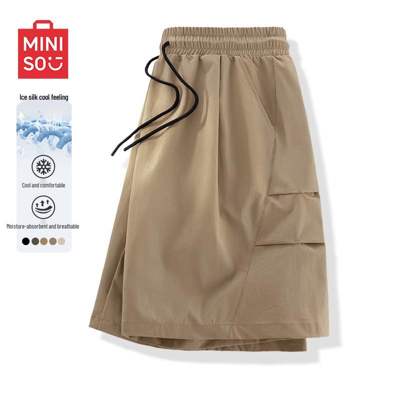 MINISO Men s Quick-Dry Breathable Summer Sports Capris 2XL
