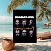 1pc Rammstein3 Beach Towel, Comfortable and Thick, and Swimming/Bath/Picnic/Camping Towel, Suitable for Seaside Beaches