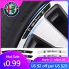 For Alfa Romeo 4Pcs Metal Car Wheel Hub Rim Tire Decoration Stickers Auto Accessories For Alfa Romeo Serpent Giulia 159 156 MITO