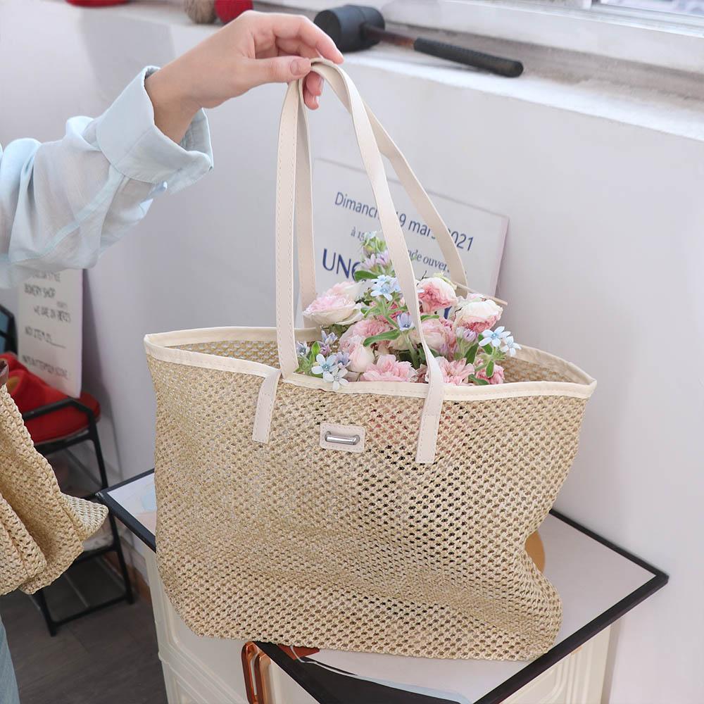 Boho Woven Straw Bag Beach Shoulder Bags Ins Straw Tote Bag  for Women