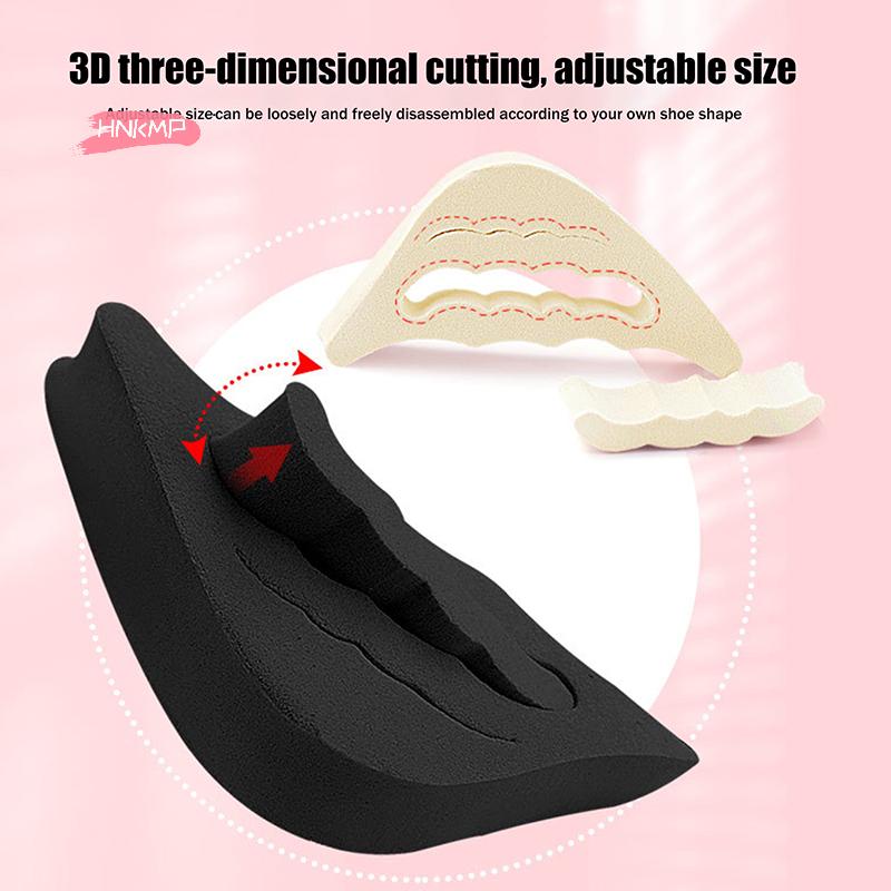 Unisex Memory Foam Toe Plug Soft Half Insoles Reusable Adjustable Toe Sponge Filler Insert for Shoes Foot Brace Pads for BigFeet