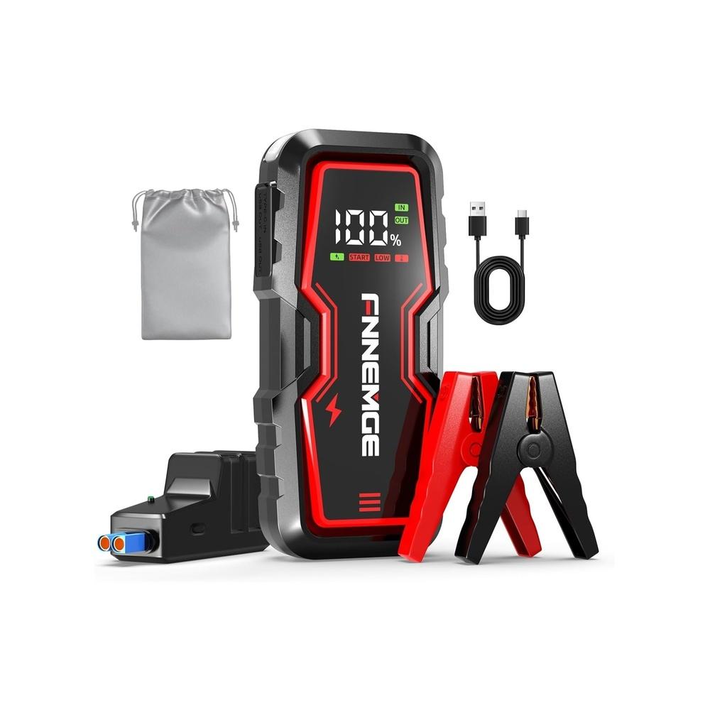 

Car Jump Starter 6000A Peak Current Battery Capacity 26800mAh 12V Jump Starter Battery Pack(up to All Gasoline Vehicles and 8.0L Diesel Vehicles) wit