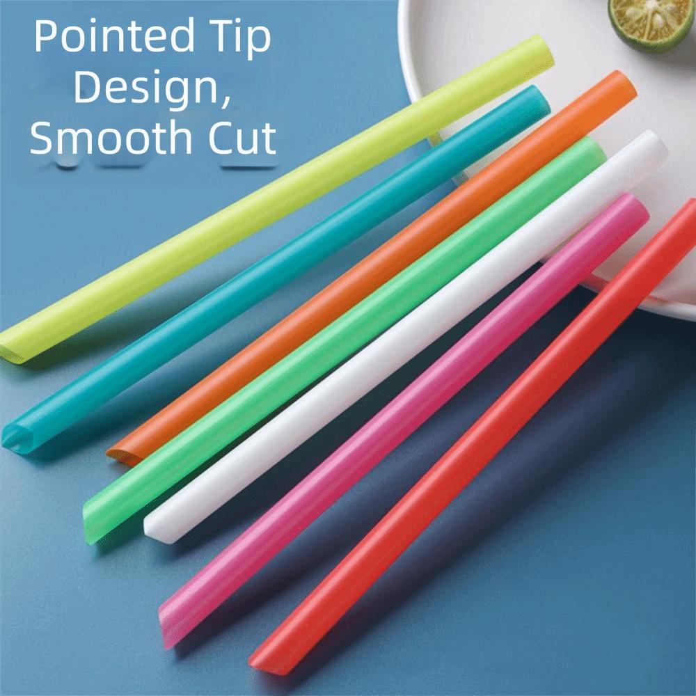 100pcs Disposable Disposable Straws Plastic Juice Straw New Plastic Drinking Straw  Wedding Party