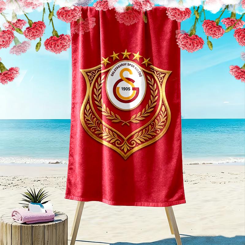 Galatasaray SK Beach Towel Suitable for Various Scenarios Such As Kitchen, Bathroom and Beach Swimming
