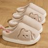 Winter Kätzchen Baumwollpantoffeln dicksohlige rutschfeste Plüschpantoffeln warme Paar flauschige Pantoffeln