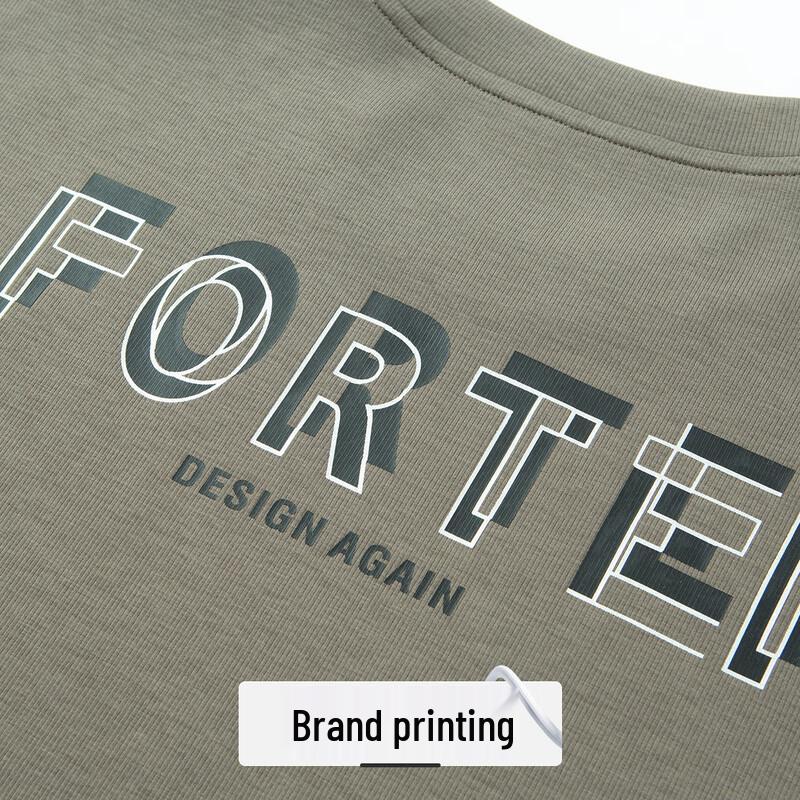 FORTEI Men's Autumn Long-Staple Pique Cotton Crewneck Sweatshirt