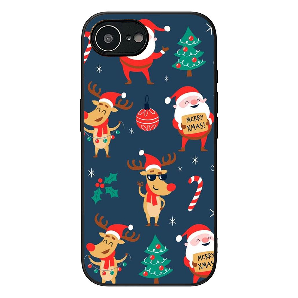 

Santa Claus Tree Deer Merry Christmas Cover for Apple iPhone 16 17 Air 14 15 Pro Max Plus 16+ 16E 14+ ProMax Coque Case iPhone 16 Pro