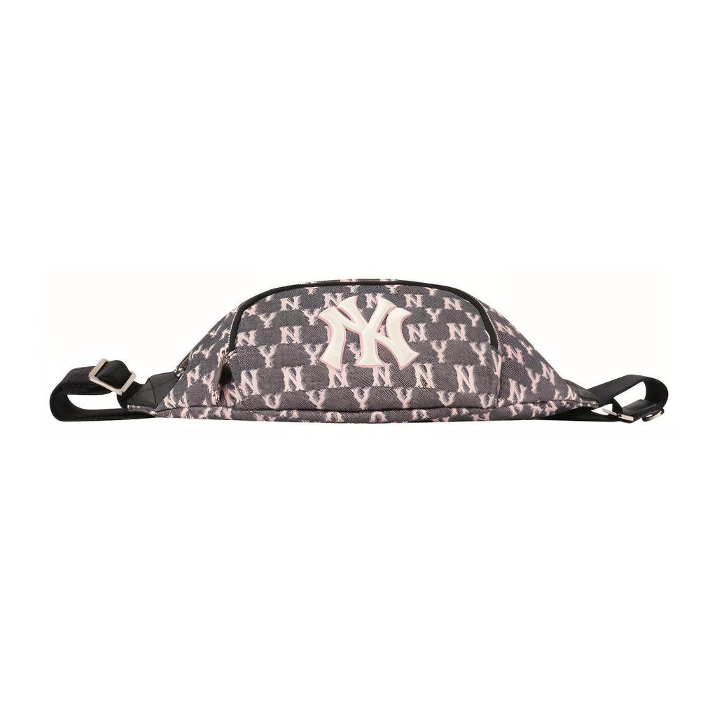 New MLB Monogram Collection Polyester Combo Bag, Shoulder Bag, Crossbody Bag, Fanny Pack Regular Unisex Dirty Pink Print 32BGCA011-50L