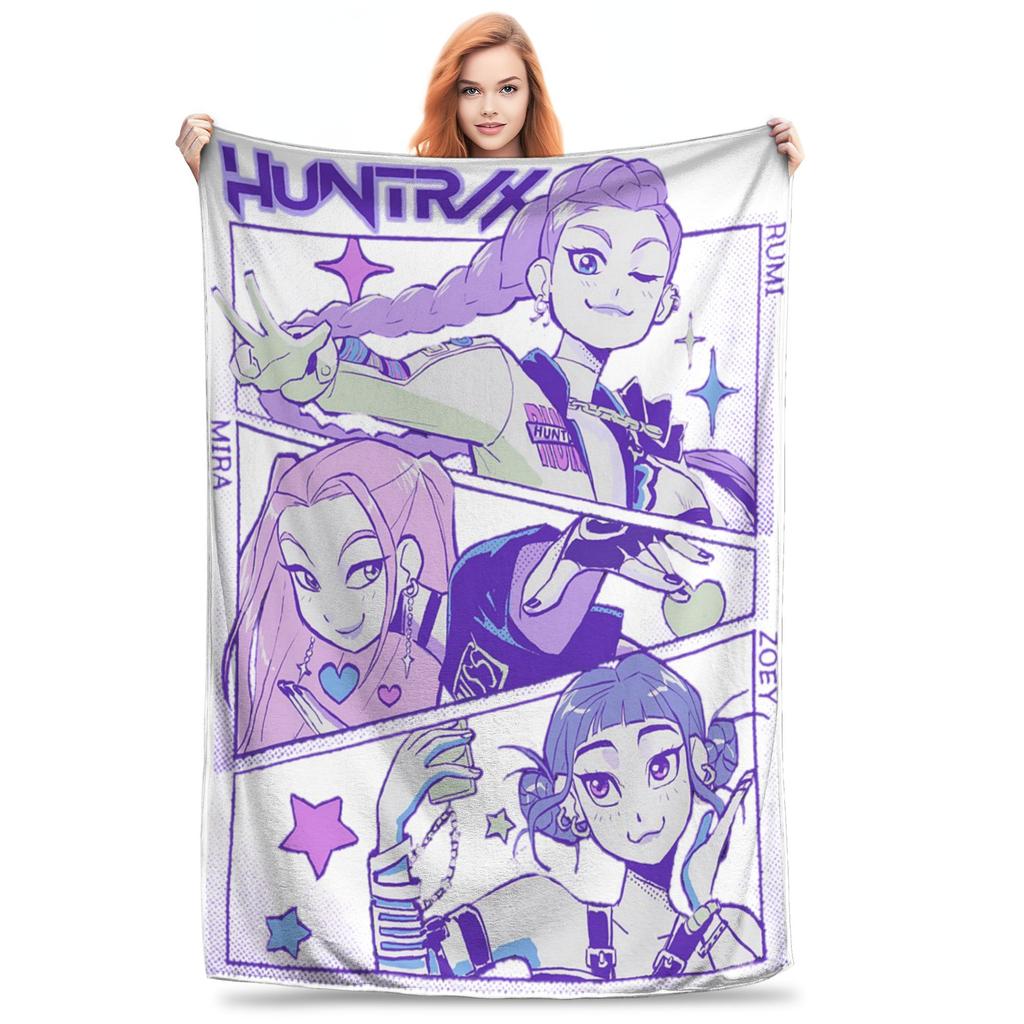 Saja Boys But Daddy I Love Him Kpop Demon Hunters Blanket Multiple Sizes Warm Cozy Fluffy  Throw Blankets for Couch Sofa and Bed