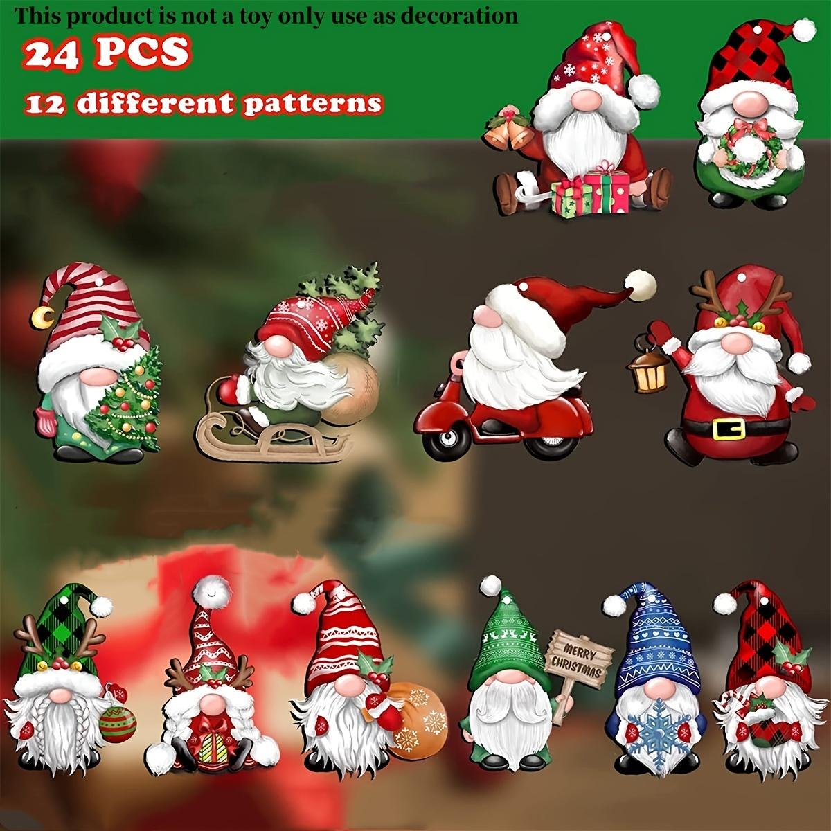 12 шт. 24 шт. Рождественский гном Деревянные подвесные украшения Украшение — фото 7