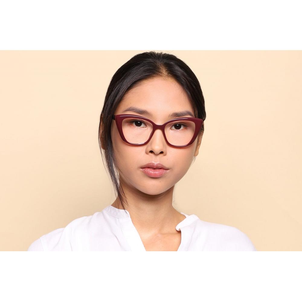 Clip On Cat Eye Burgundy Smartbuy collectiOn Florida With Clip On Jsv 268 097 fashiOn Women Eyeglasses