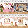 Western Farm Horse Birthday Backdrop  Watercolor Flowers  Cowboy Theme for Girls Baby Shower Portrait PhotographyTapestry