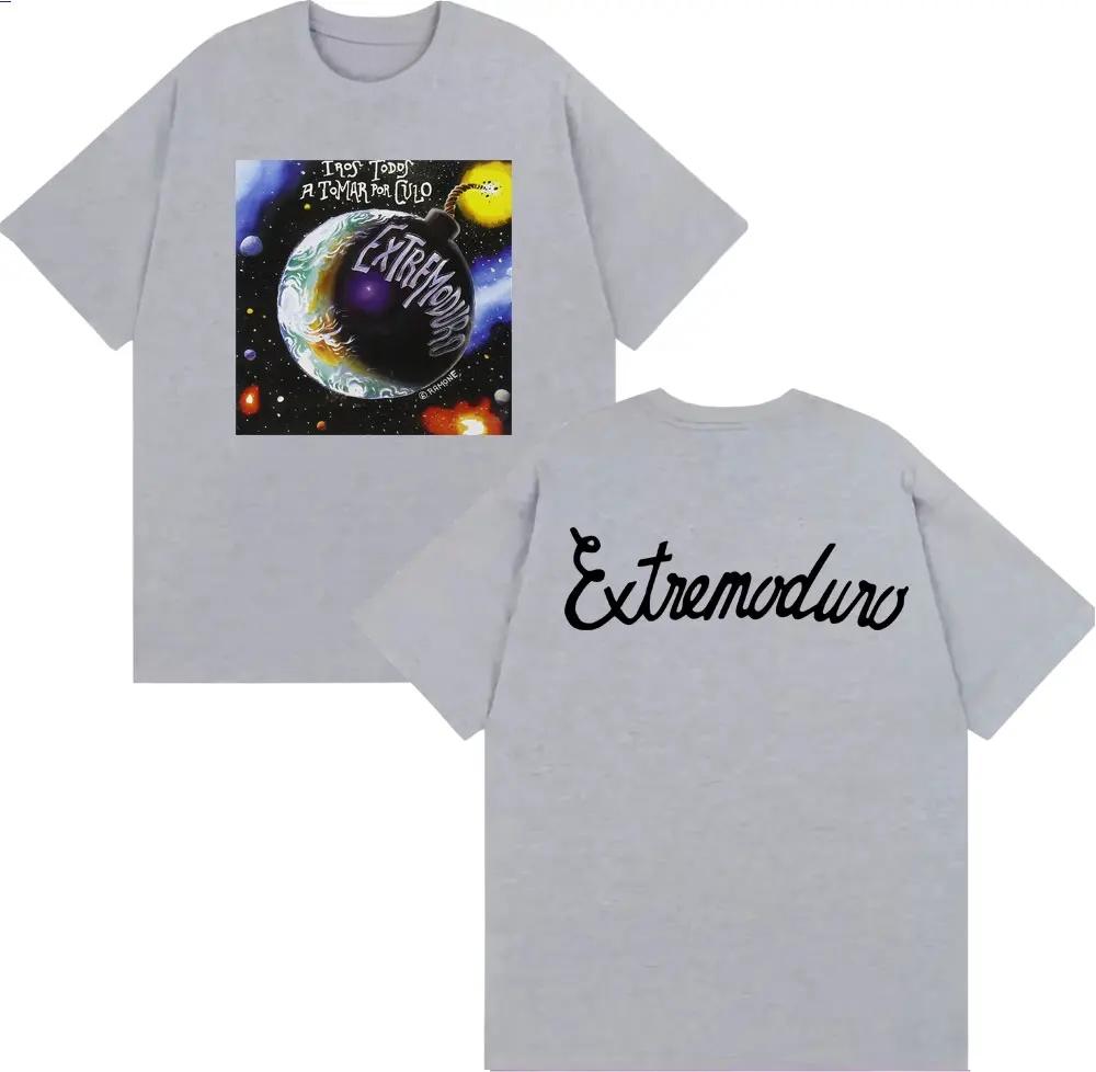 Rock Band EXTREMODURO Tour 2026 Printed T Shirt Mens Clothing Hip Hop Punk Street Tshirts Casual Cotton Short Sleeve Tshirt