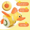 Rechargeable Dancing Duck Toy For Toddlers 18M+ Rotating, Musical Light Up Interactive Learning Kids Toys,Promotes Sensory Development,Birthday Gift