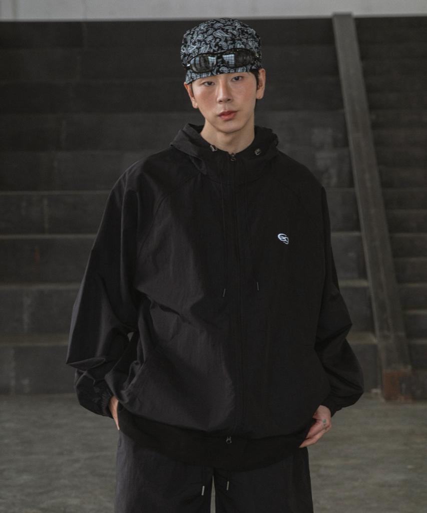BURNING CAPONE Bc Light Scotch Windbreaker Jacket (Black)
