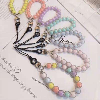 Nicht leicht zu brechen, Handy-Kette, verloren gegangen, verschleißfest, mit Perlen, exquisit, mehrere Stile, langlebiges Acryl-Süßigkeitsornament